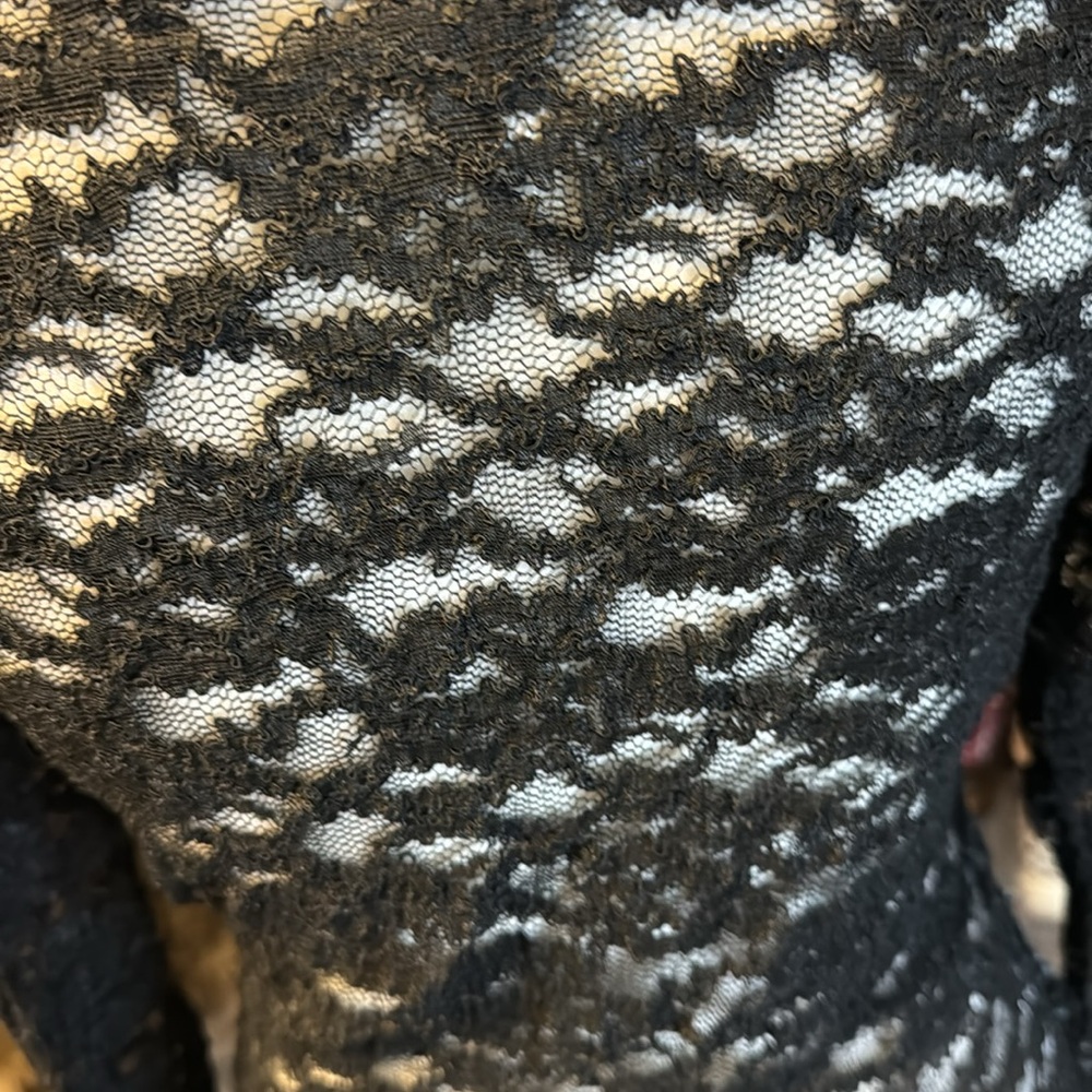 The Limited. Lace full sleeve blouse. Full lace top size L black - Picture 8 of 9